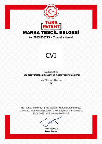 Trademark Registration Certificate - CVI
